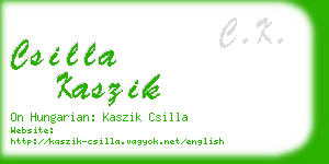 csilla kaszik business card